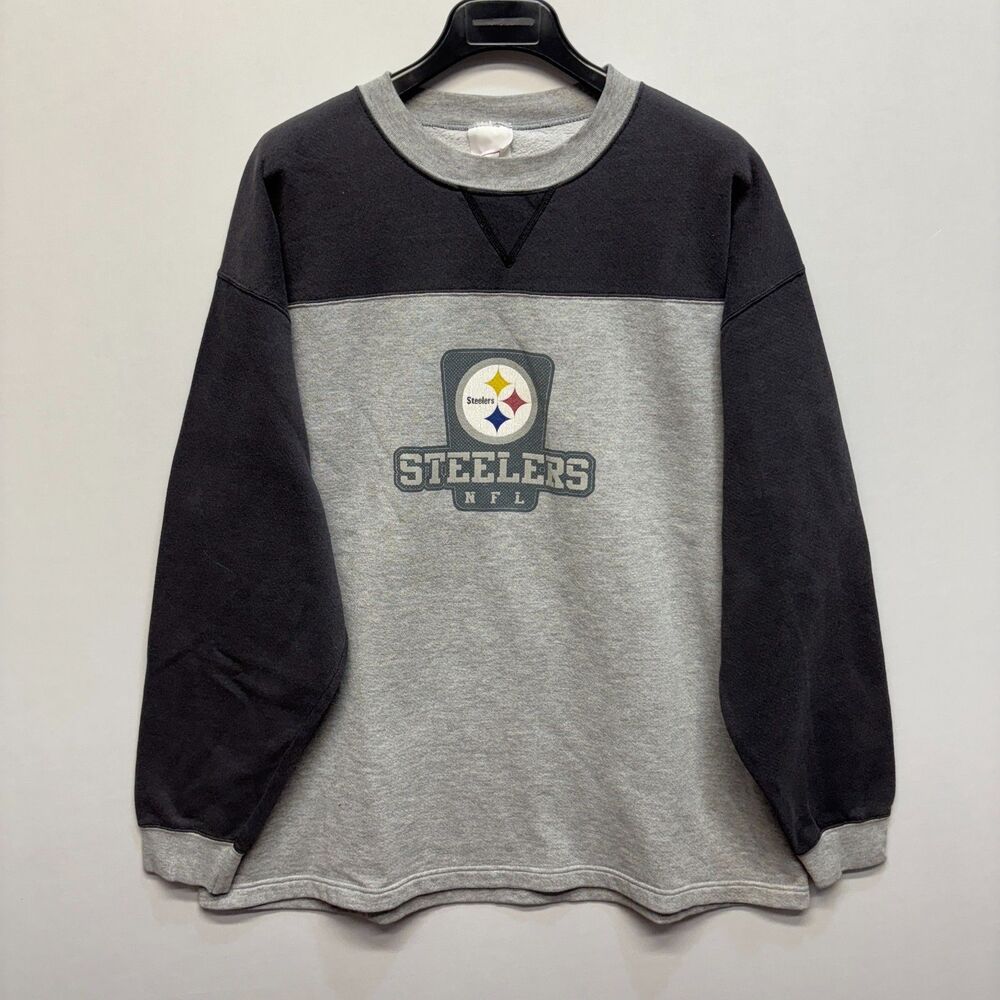 Vintage NFL Pittsburgh Steelers Men Sweatshirt Size XL X-Large Made USA D071 11